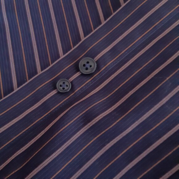 Jones New York SZ M 100% Cotton Men's Striped Button Up Shirt - Picture 7 of 11